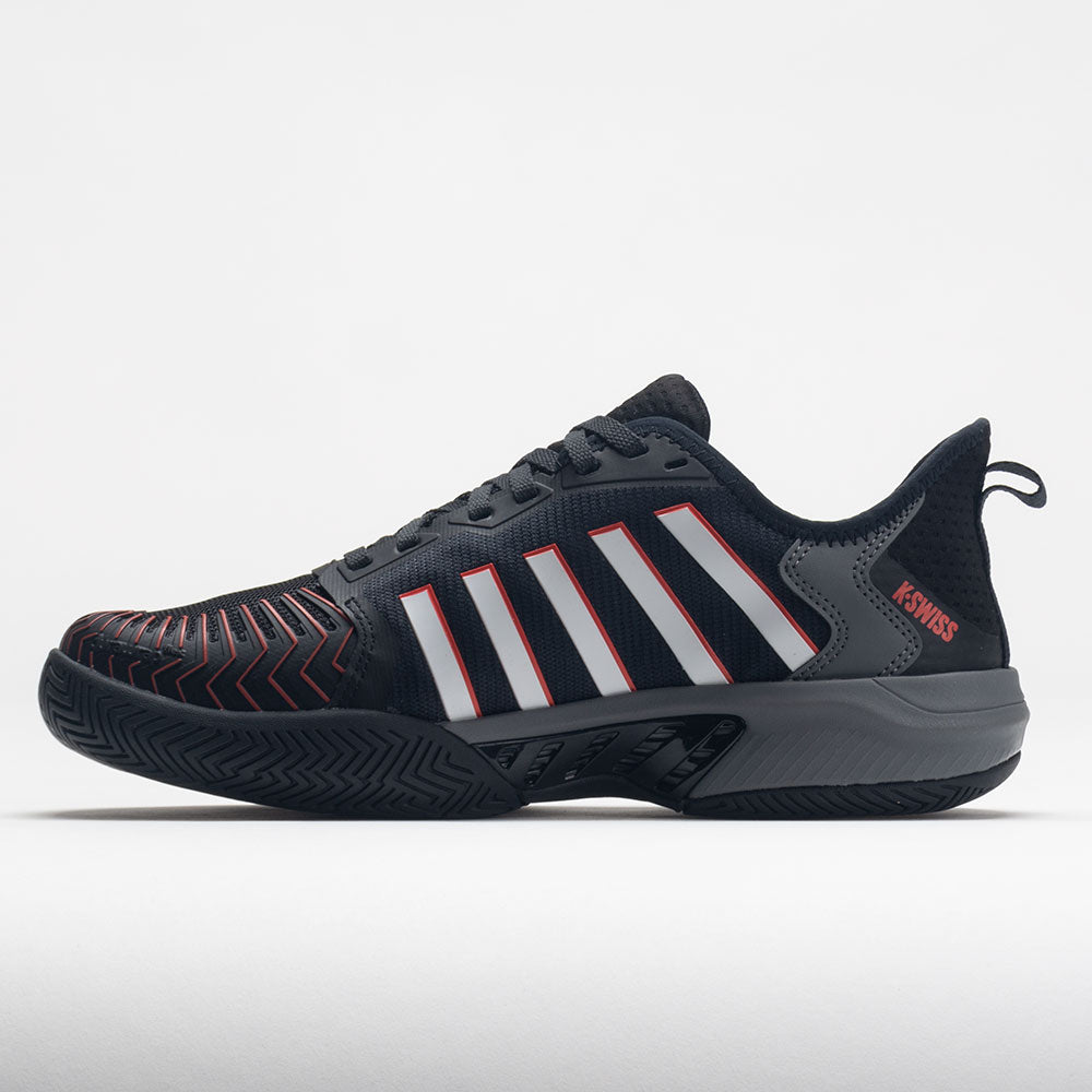 K-Swiss Pickleball Supreme Men's  Jet Black/Steel Gray/Spicy Orange