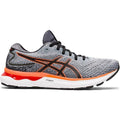 Men's Asics Gel-Nimbus 24, Sheet Rock/Shocking Orange, 7.5 D Medium