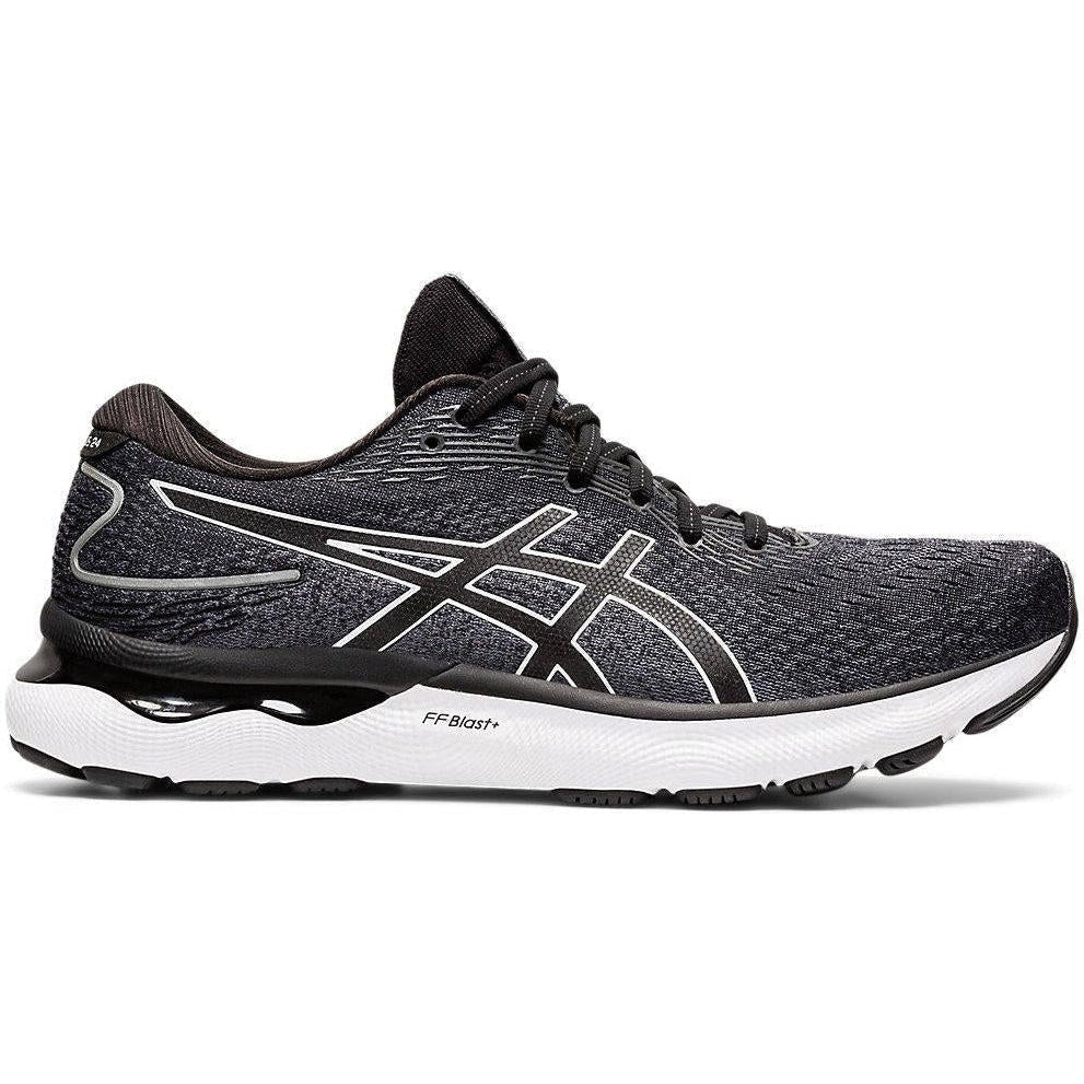 Men's Asics Gel-Nimbus 24, Black/White, 9.5 D Medium