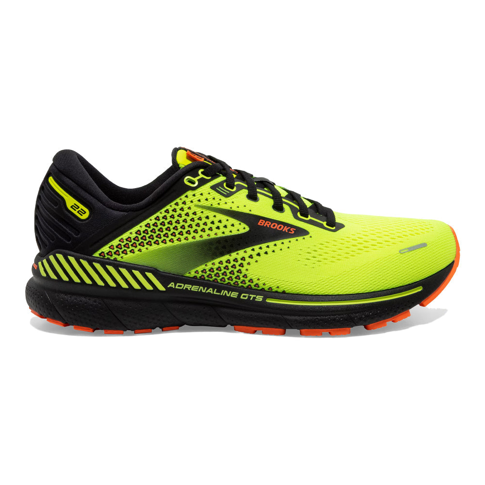 Men's Brooks Adrenaline GTS 22, Nightlife/Black/Flame, 13 D Medium