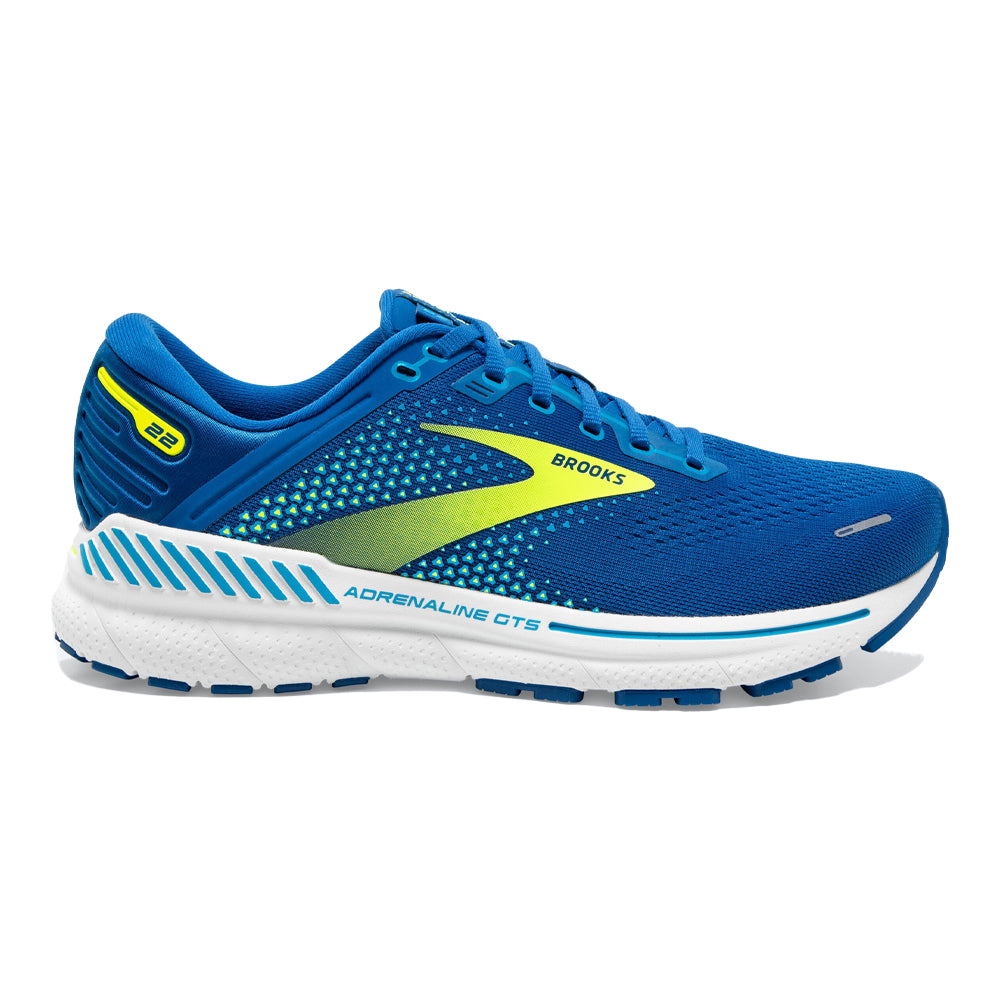 Men's Brooks Adrenaline GTS 22, Blue/Nightlife/White, 11.5 D Medium