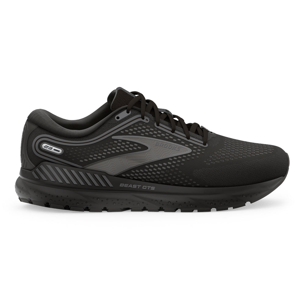 Men's Brooks Beast GTS 23, Black/Gunmetal, 12.5 4E Extra Wide