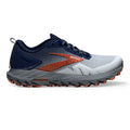Men's Brooks Cascadia 17, Blue/Navy/Firecracker, 11 2E Wide