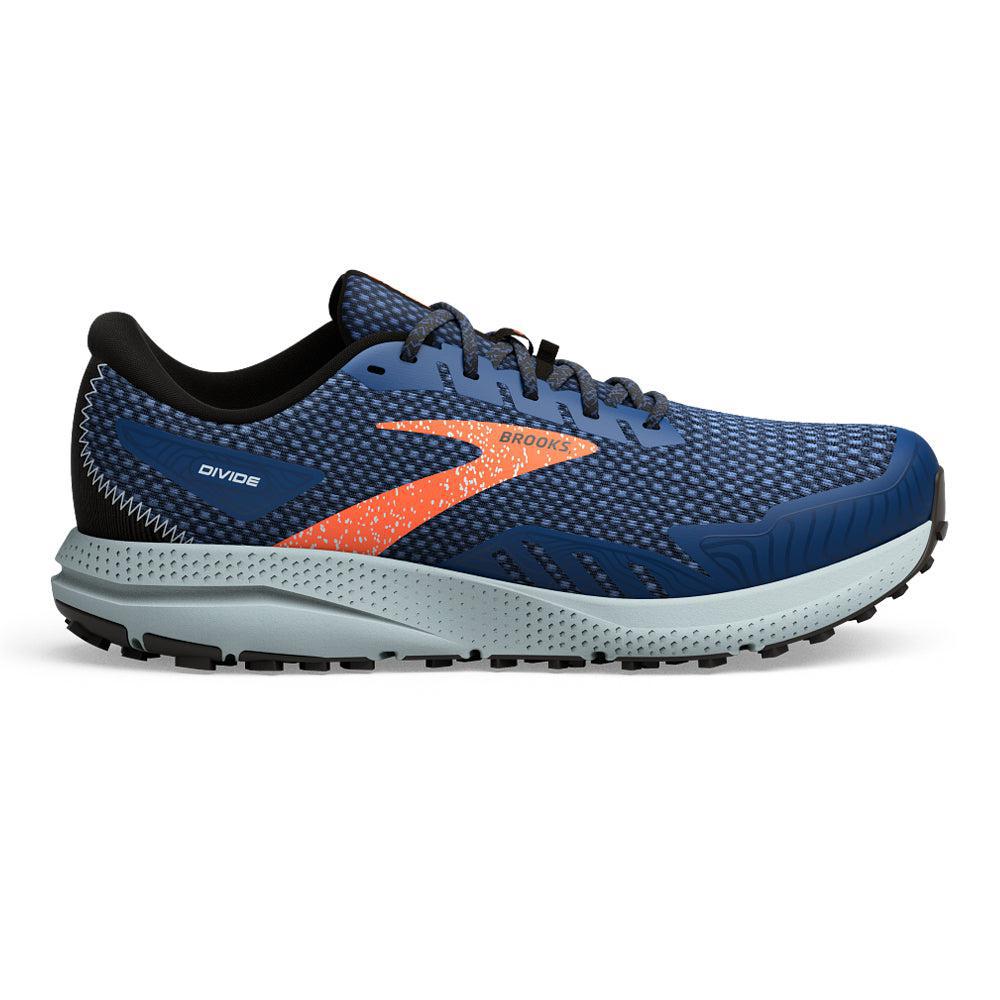 Men's Brooks Divide 4, Blue/Navy/Firecracker, 11.5 D Medium