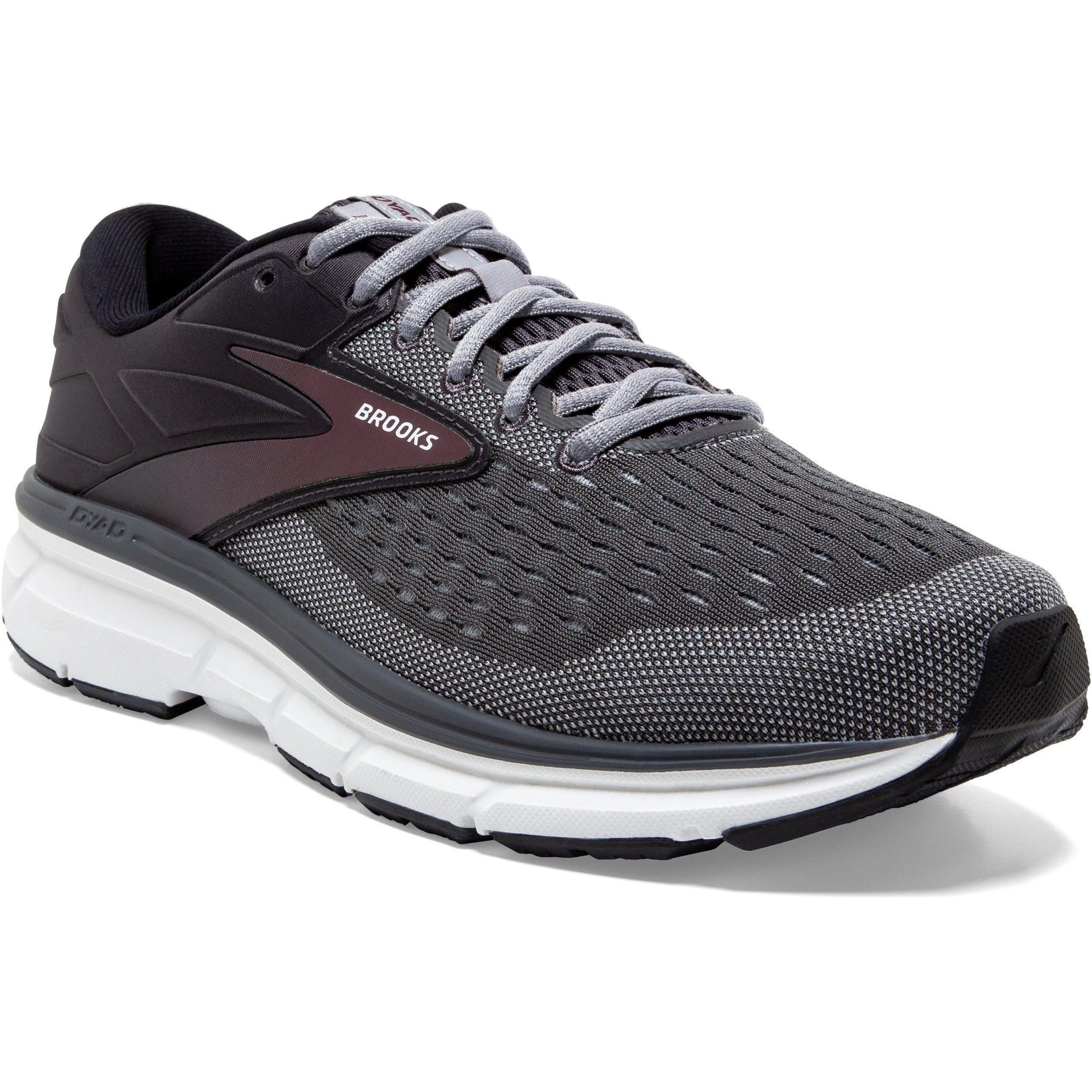 Men's Brooks Dyad 11, Blackened Pearl/Alloy/Red, 13 4E Extra Wide