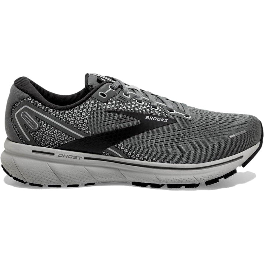 Men's Brooks Ghost 14, Grey/Alloy/Oyster, 10 D Medium