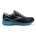 Men's Brooks Ghost 15, Black/Blackened Pearl/Blue, 10.5 D Medium