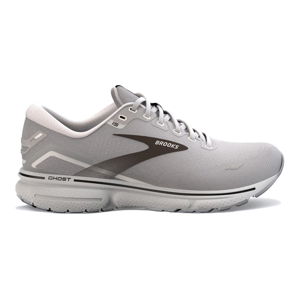 Men's Brooks Ghost 15, Alloy/Oyster/Black, 8 D Medium