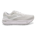 Men's Brooks Ghost Max, White/Oyster/Metallic Silver, 11 2E Wide