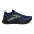 Men's Brooks Glycerin StealthFit 20, Blue/Ebony/Lime, 13 D Medium