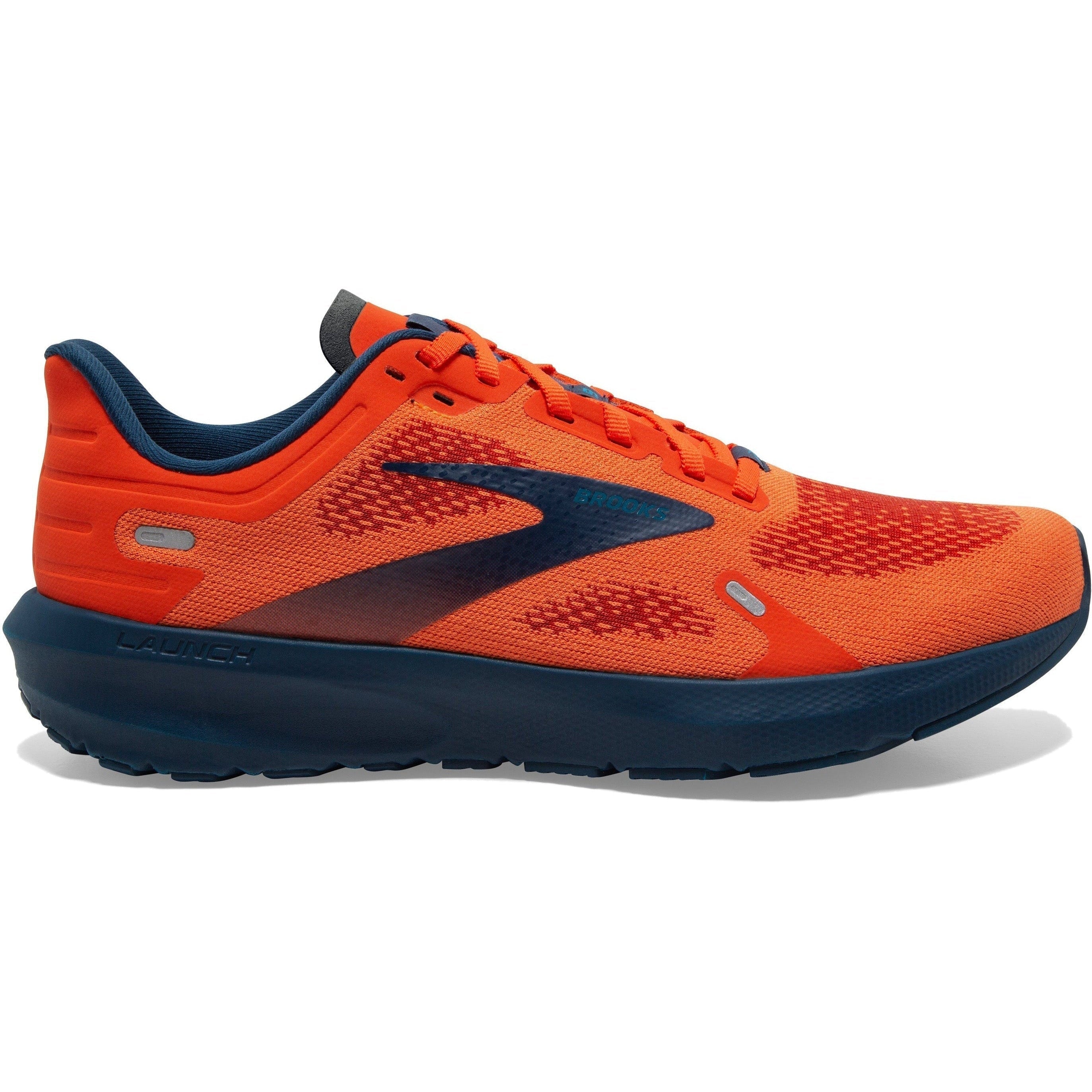 Men's Brooks Launch 9, Flame/Titan/Crystal Teal, 10 D Medium