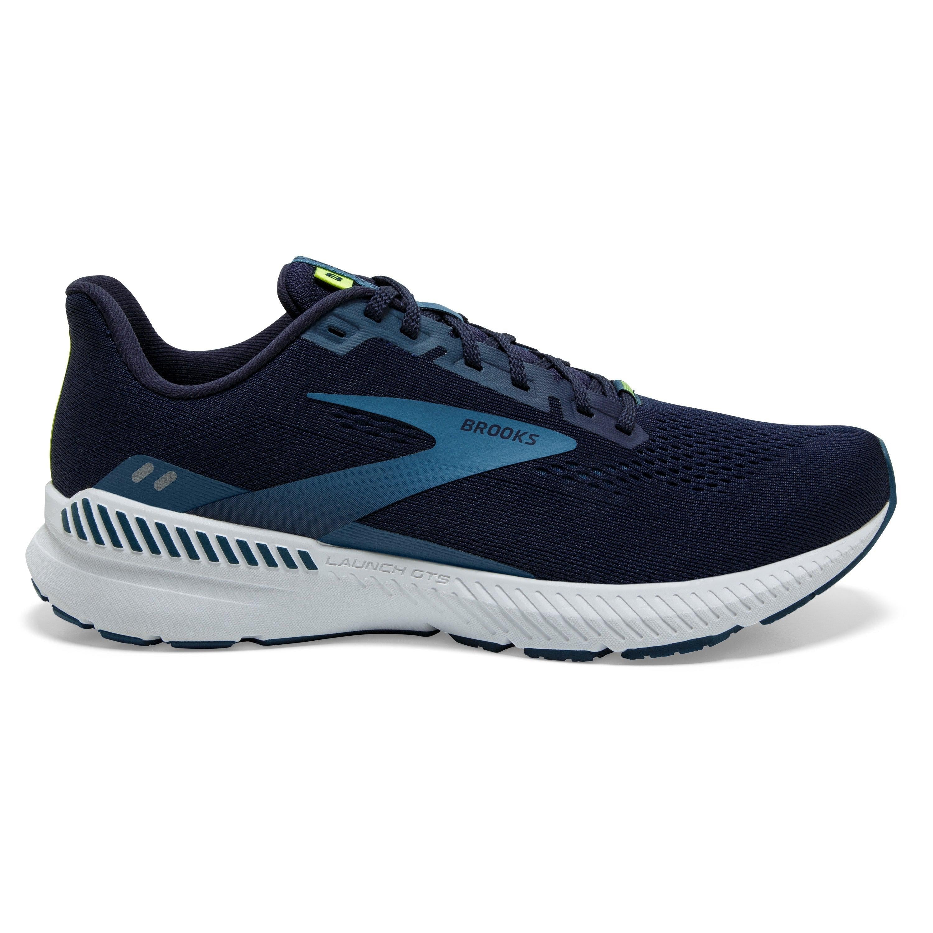Men's Brooks Launch GTS 8, Peacoat/Legion Blue/Nightlife, 10 D Medium