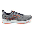 Men's Brooks Levitate 5, Grey/Peacoat/Flame, 11.5 D Medium