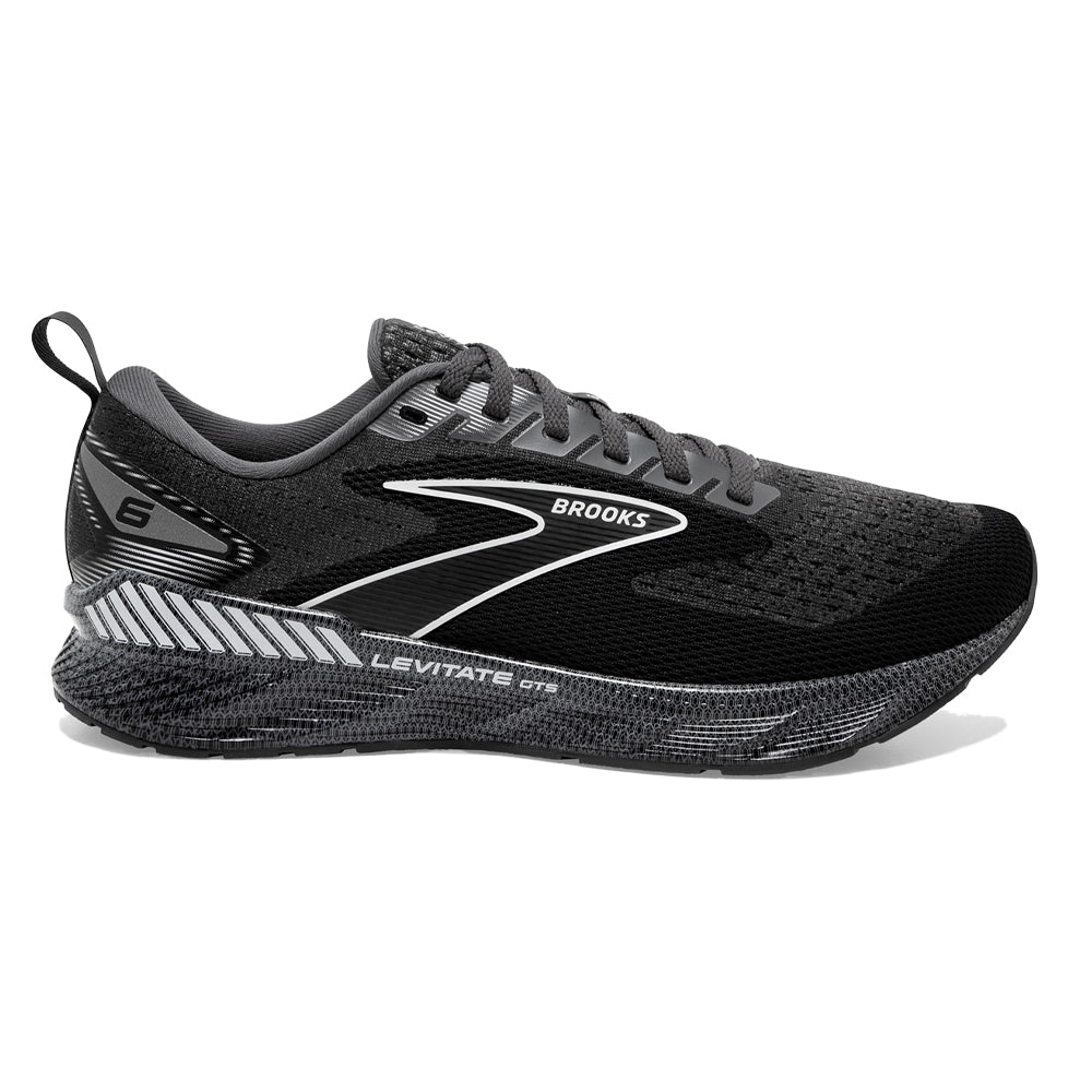 Men's Brooks Levitate GTS 6, Blackened Pearl/Ebony/White, 9.5 D Medium