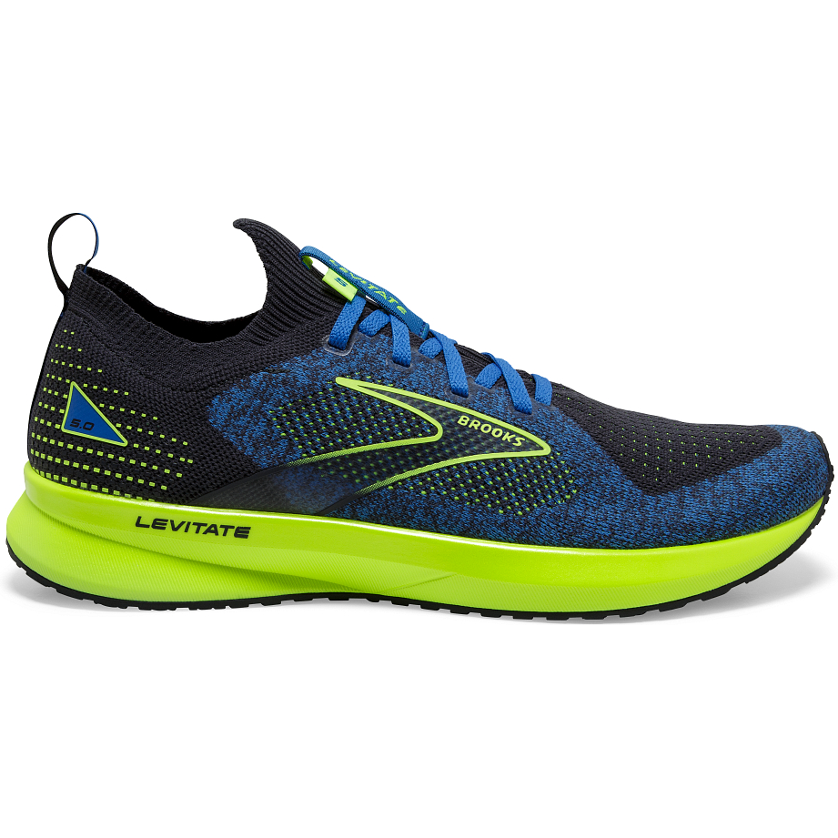 Men's Brooks Levitate Stealthfit 5, India Ink/Blue/Nightlife, 9 D Medium