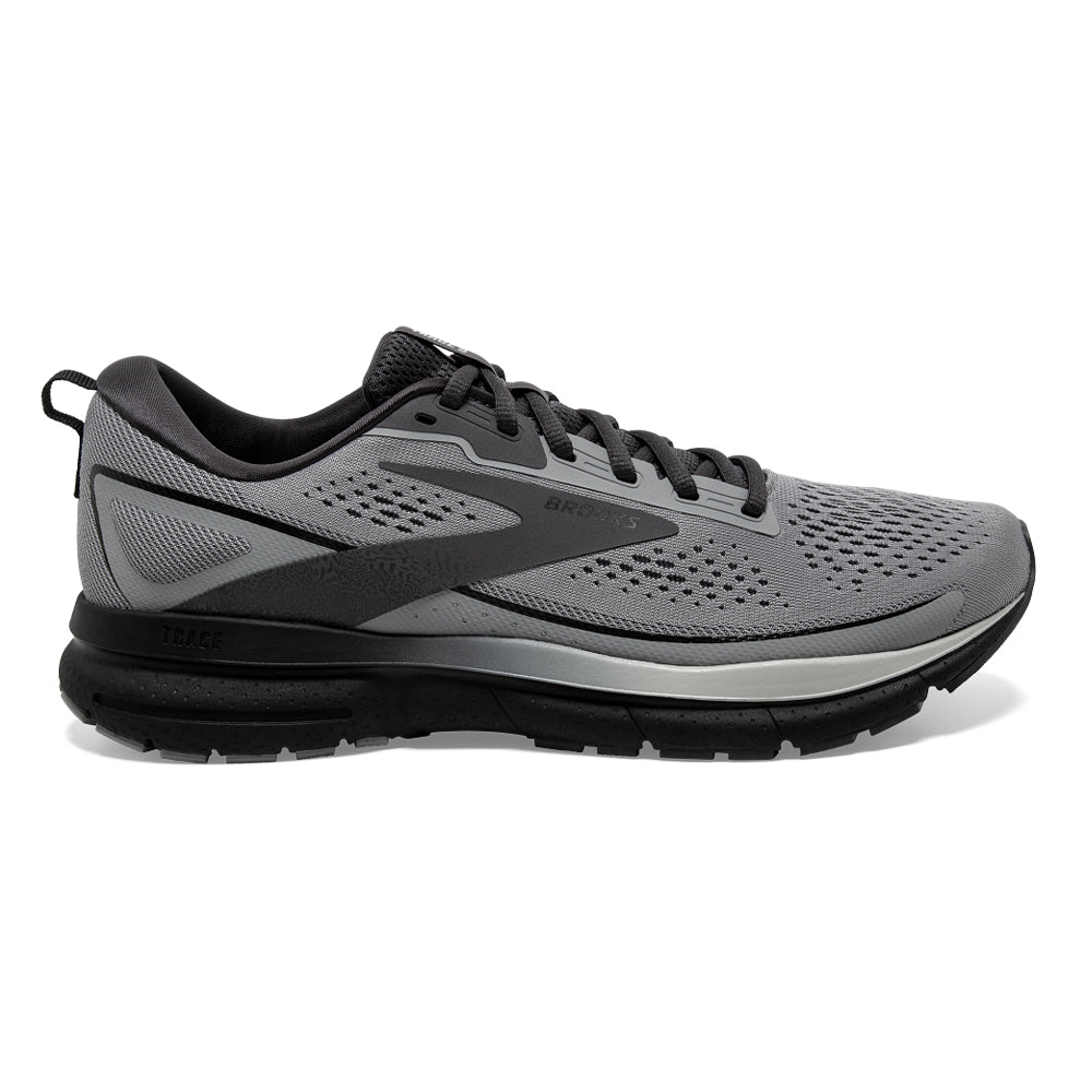 Men's Brooks Trace 3, Grey/Black/Ebony, 10.5 D Medium