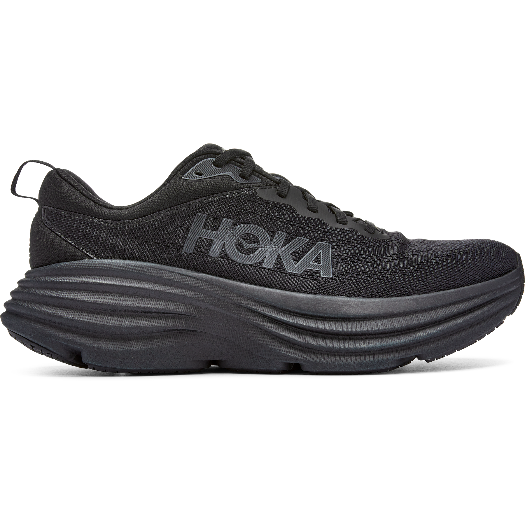 Men's Hoka One One Bondi 8, Black/Black, 9 4E Extra Wide