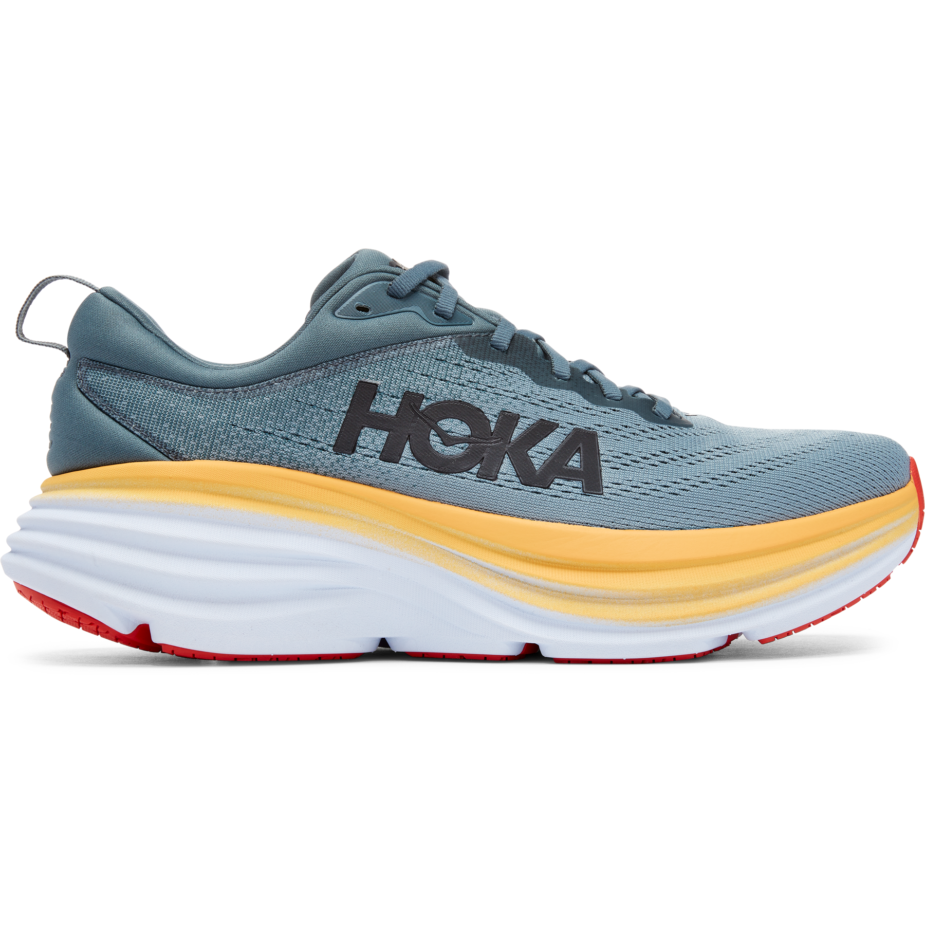 Men's Hoka One One Bondi 8, Goblin Blue/Mountain Spring, 9.5 4E Extra Wide