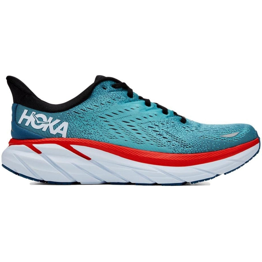 Men's Hoka One One Clifton 8, Real Teal/Aquarelle, 11.5 D Medium