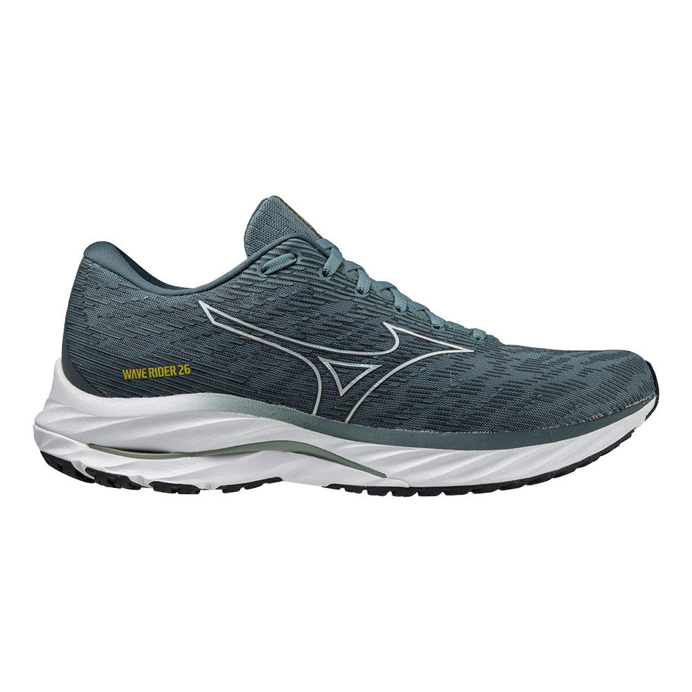 Men's Mizuno Wave Rider 26, Goblin Blue/Vaporous Grey, 12 D Medium
