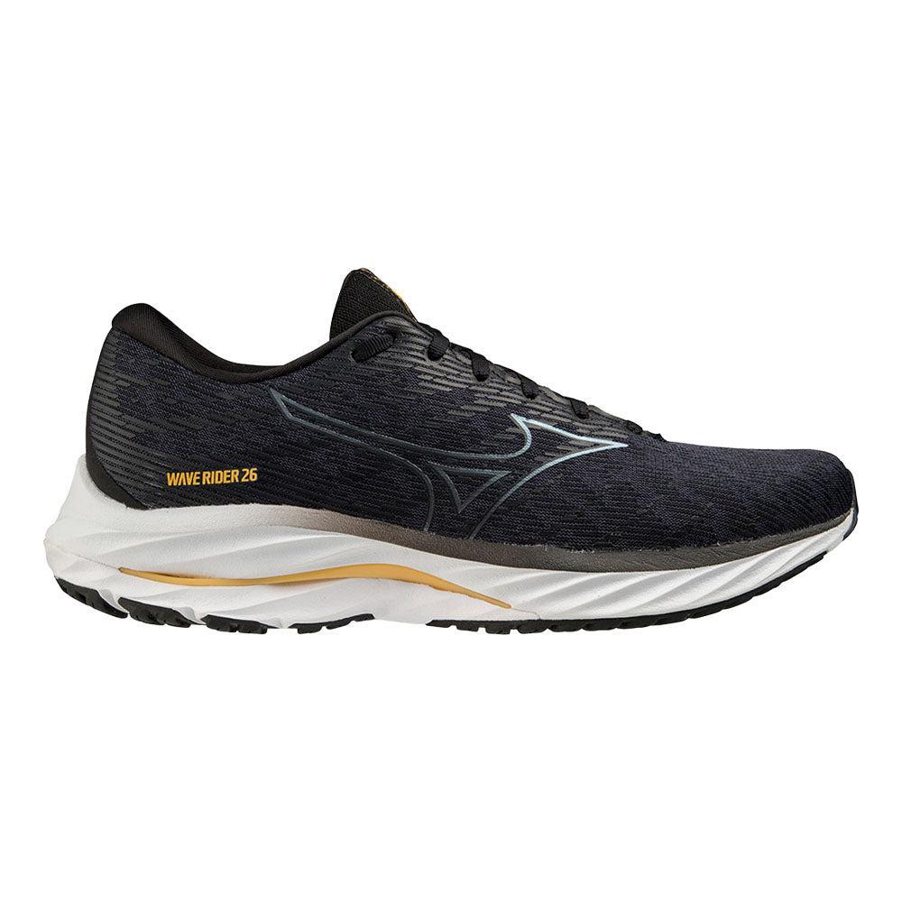 Men's Mizuno Wave Rider 26, Odyssey Grey/Metallic Grey, 12.5 D Medium