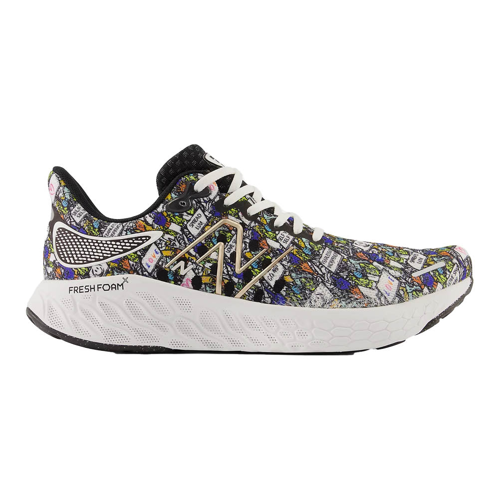 Men's New Balance Fresh Foam X 1080v12, White Multi/Black, 10.5 D Medium