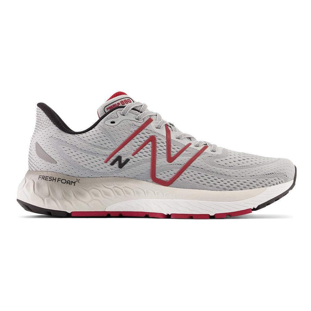 Men's New Balance Fresh Foam X 880v13, Aluminum Grey/Crimson, 11.5 D Medium