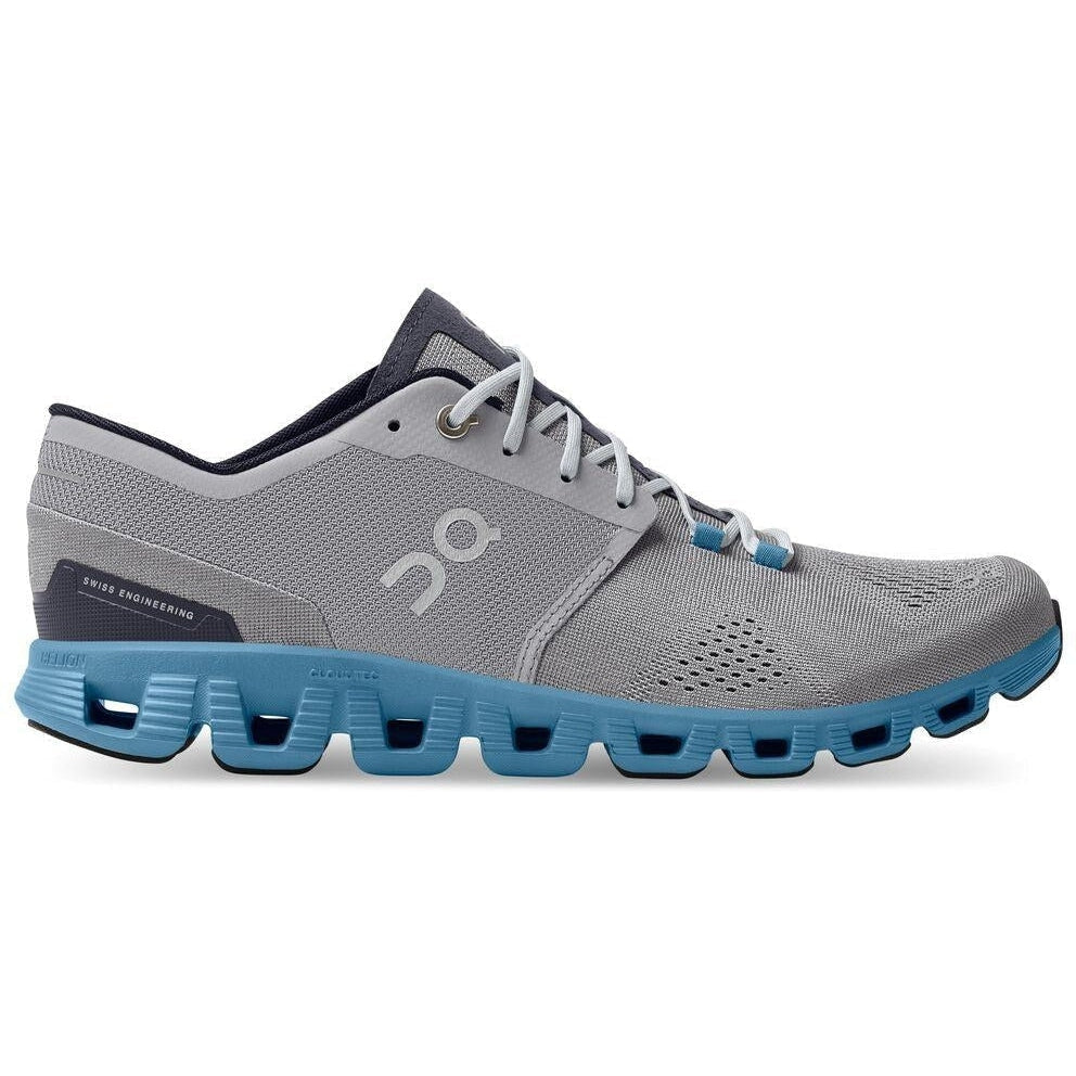 Men's On Cloud X, Alloy/Niagra, 10 D Medium