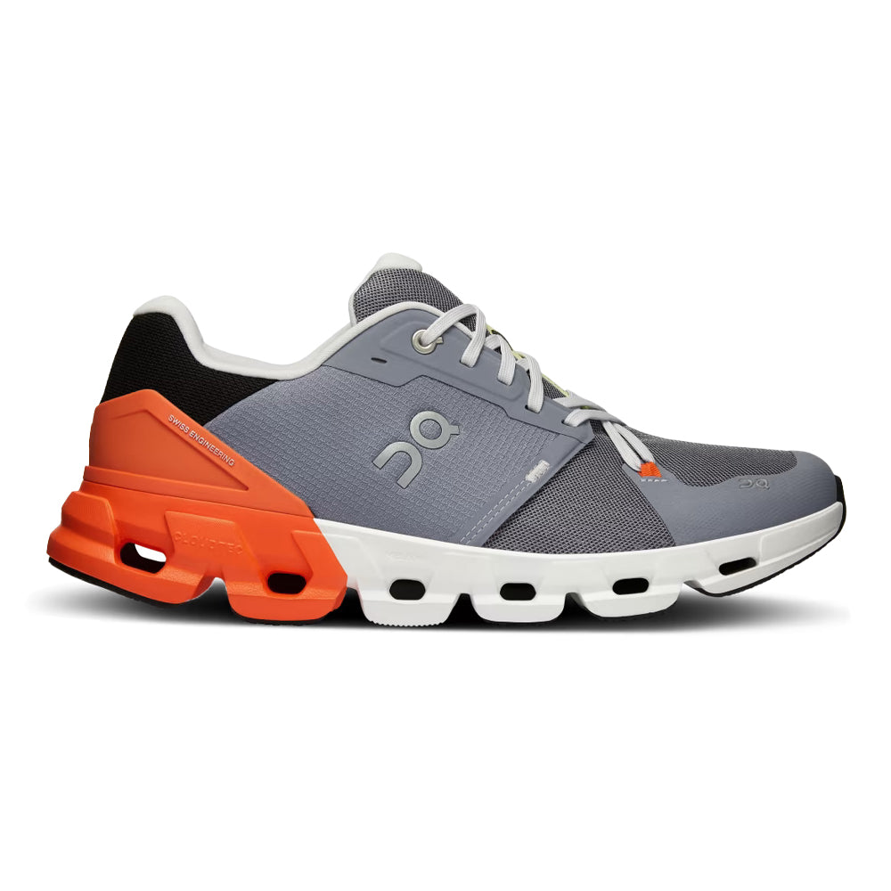 Men's On Cloudflyer 4, Fossil/Flame, 10 D Medium