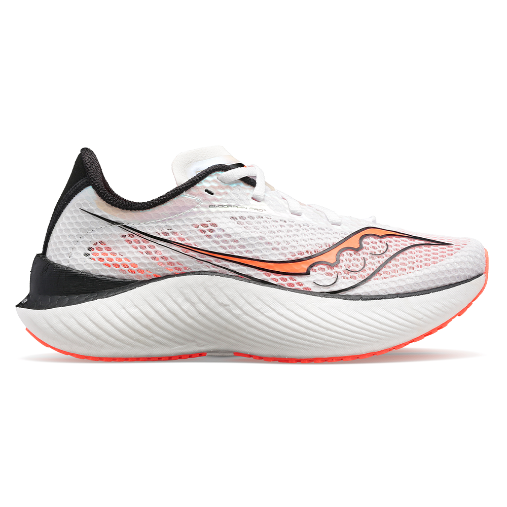 Men's Saucony Endorphin Pro 3, White/Black/Vizi, 9.5 D Medium