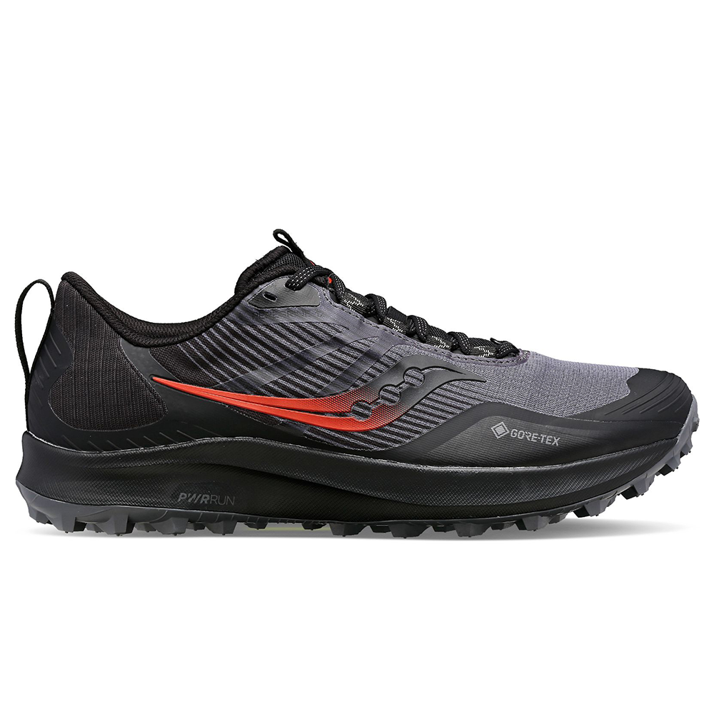 Men's Saucony Peregrine 12 GTX, Charcoal/Black, 11.5 D Medium