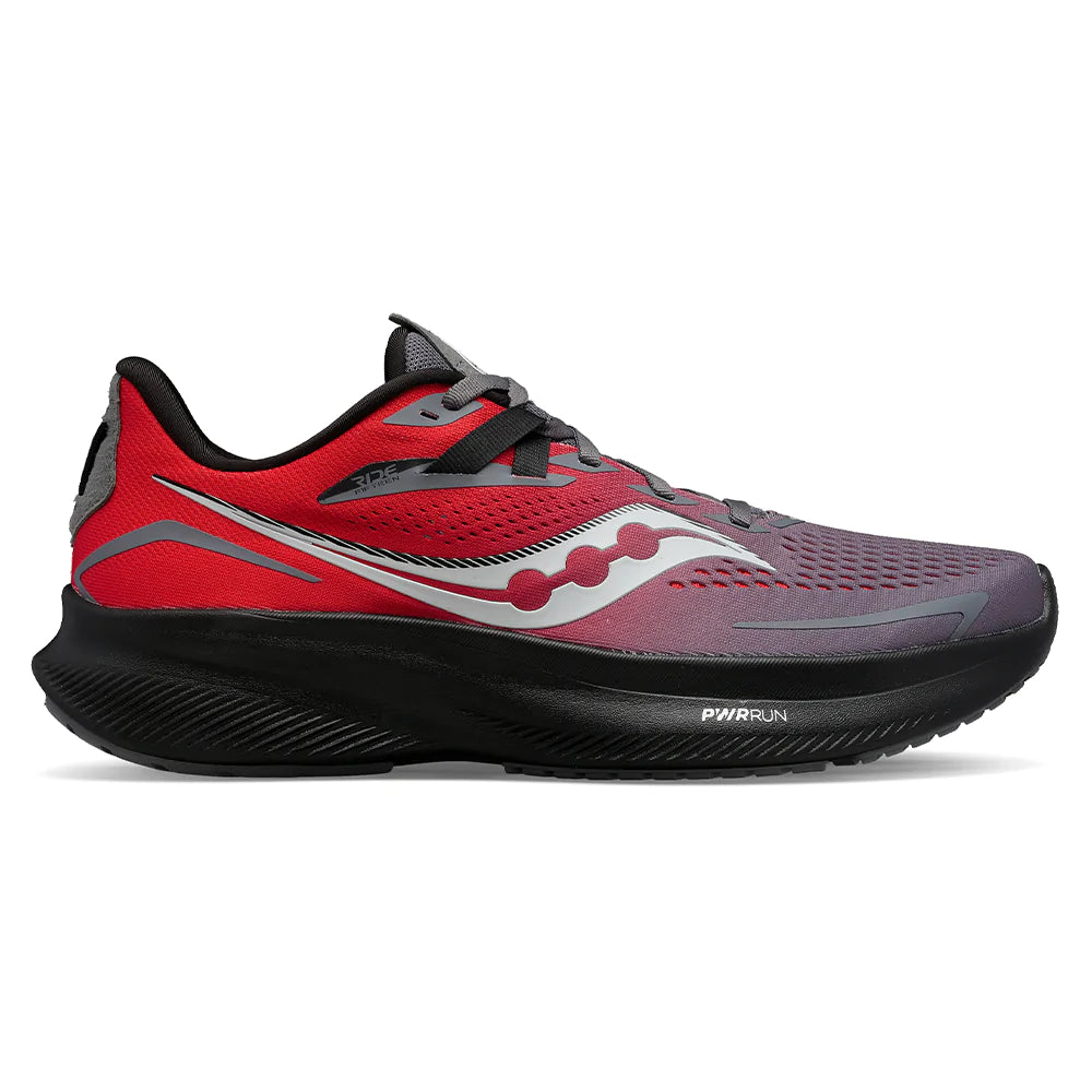 Men's Saucony Ride 15, Charcoal/Ember, 8.5 D Medium