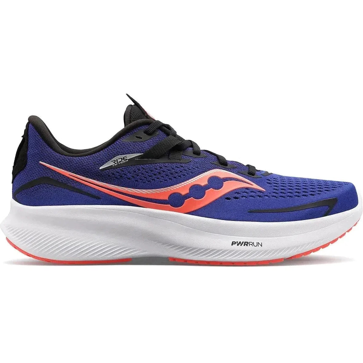 Men's Saucony Ride 15, SAPPHIRE/VIZIRED, 10 D Medium