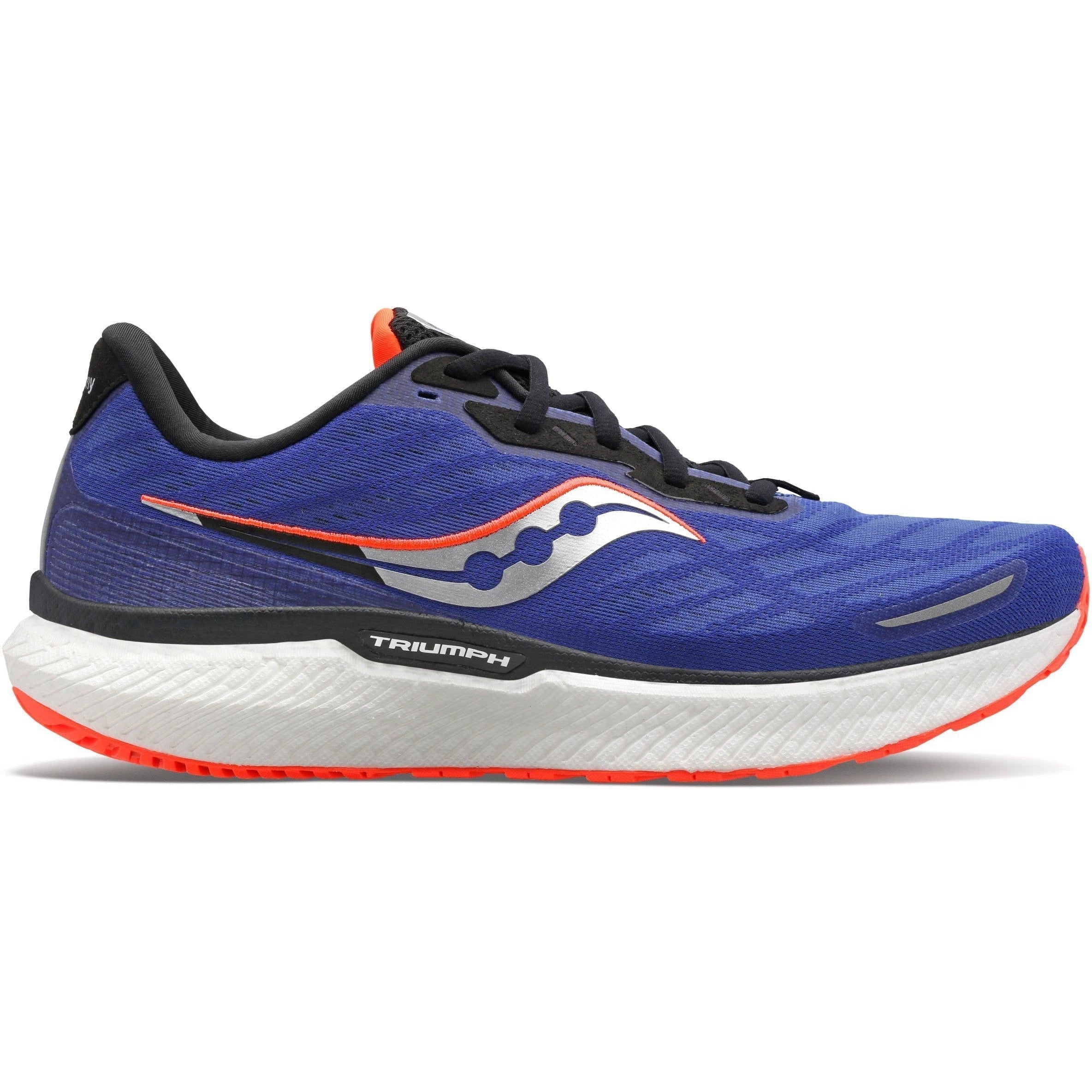 Men's Saucony Triumph 19, SAPPHIRE/VIZI RED, 10.5 D Medium