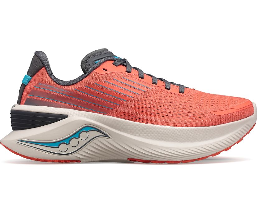 Women's Saucony Endorphin Shift 3, Coral/Shadow, 10.5 B Medium