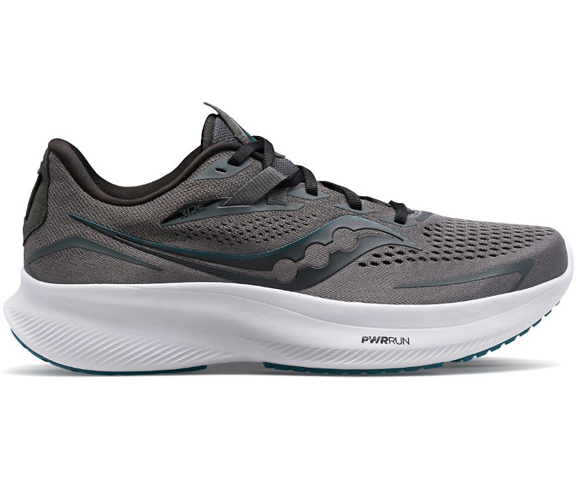Men's Saucony Ride 15, Charcoal/Shade, 10.5 D Medium