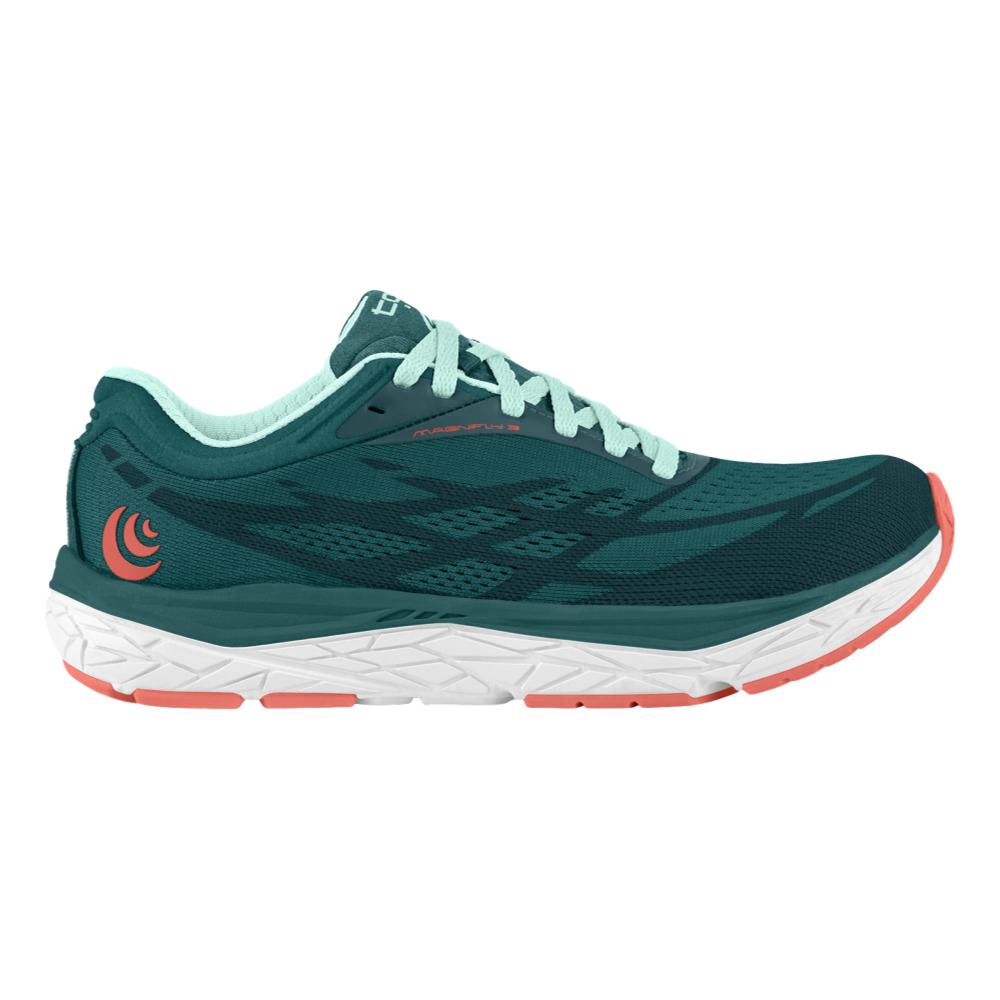 Women's Topo Athletic Magnifly 3, Emerald/Sky, 8 B Medium
