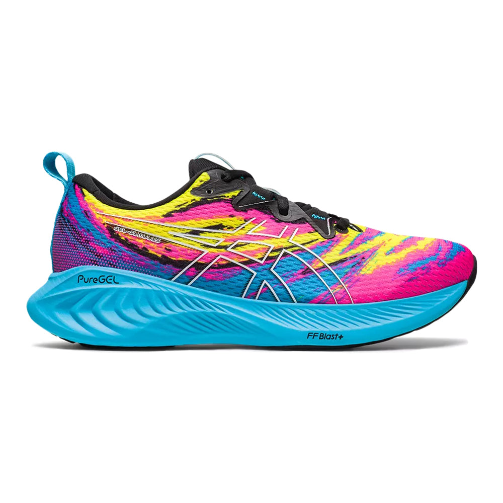 Women's Asics Gel-Cumulus 25, Aquarium/Vibrant Yellow, 8.5 B Medium