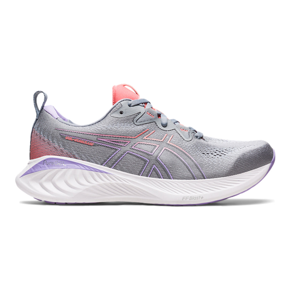 Women's Asics Gel-Cumulus 25, Sheet Rock/Papaya, 7 D Wide