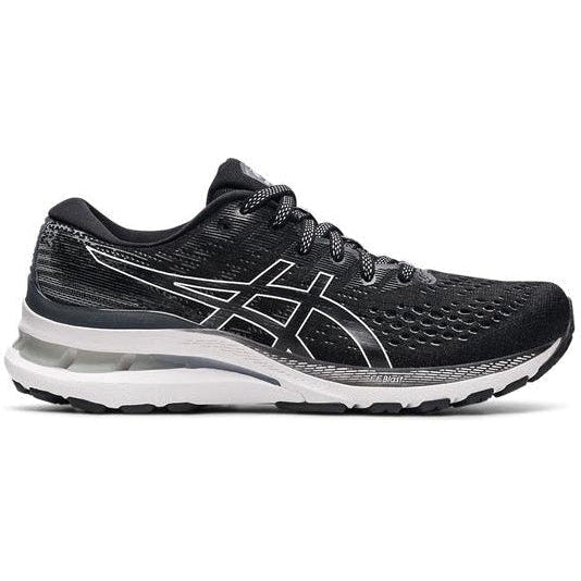Women's Asics Gel-Kayano 28, Black/White, 10 2A Narrow