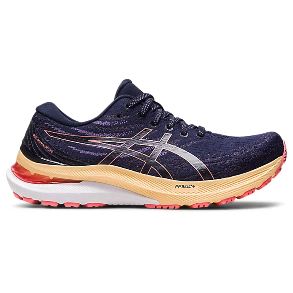 Women's Asics Gel-Kayano 29, Midnight/Papaya, 9.5 B Medium