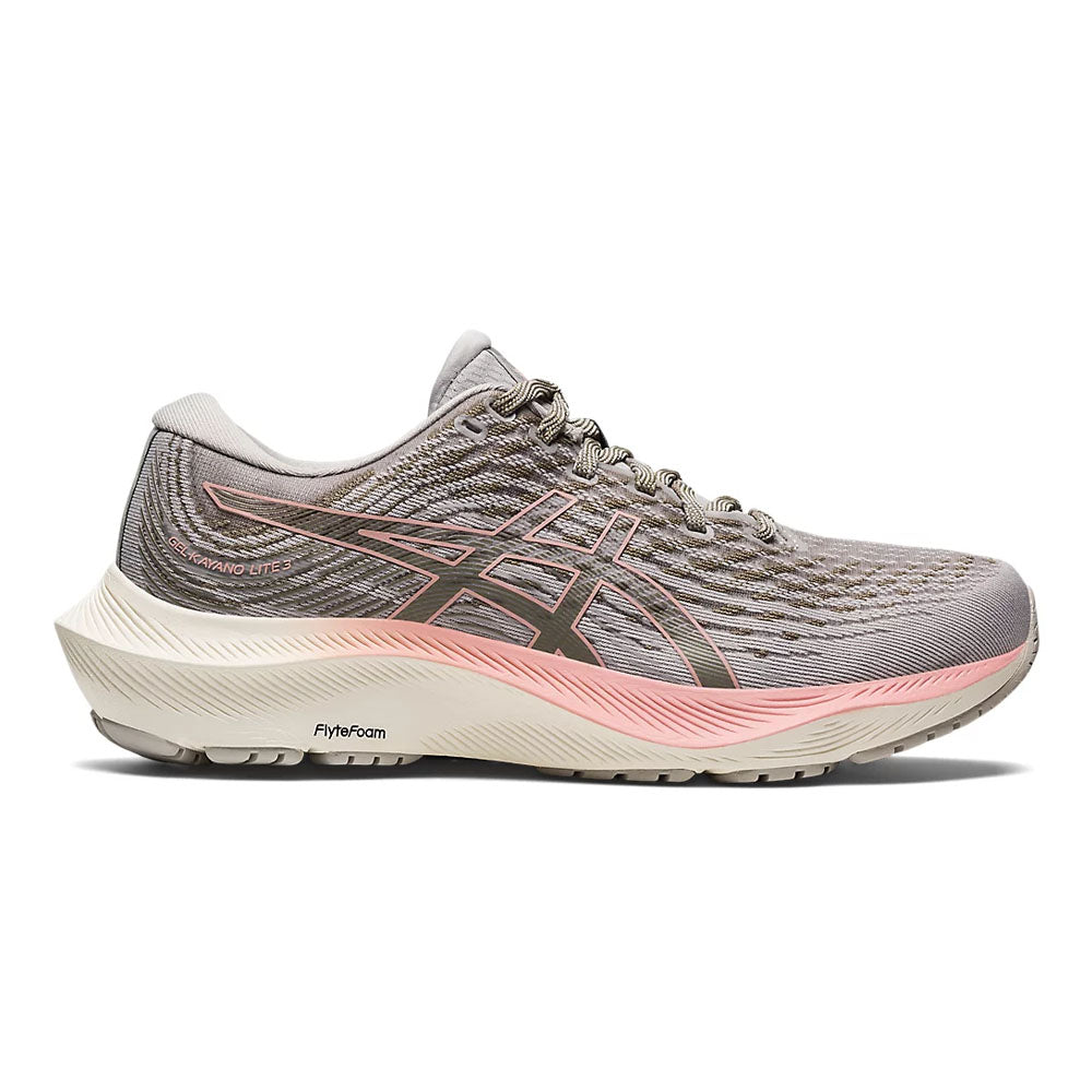 Women's Asics GEL-Kayano Lite 3, Oyster Grey/Frosted Rose, 8 B Medium