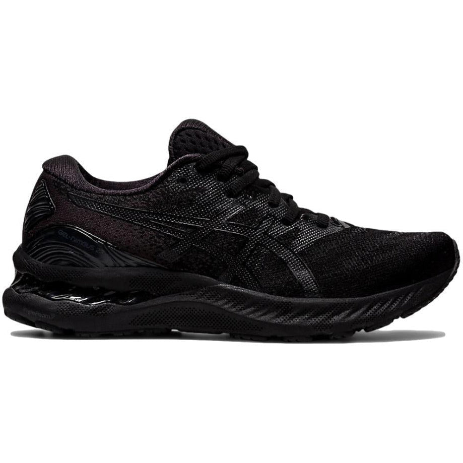 Women's Asics Gel-Nimbus 23, Black/Black, 10 D Wide