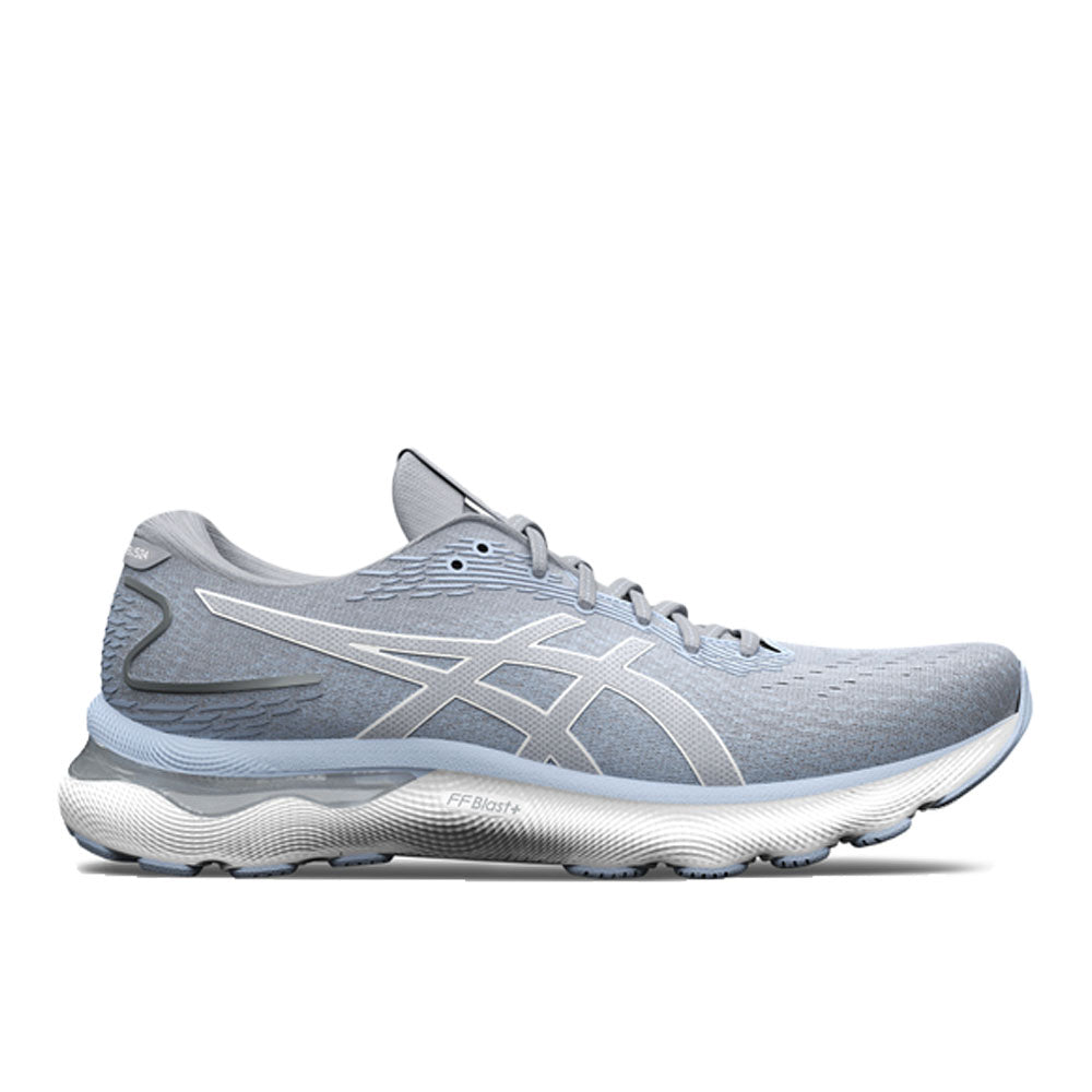 Women's Asics GEL-Nimbus 24, Piedmont Grey/White, 10.5 B Medium