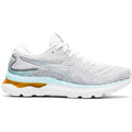 Women's Asics Gel-Nimbus 24, White/Pure Silver, 10 B Medium