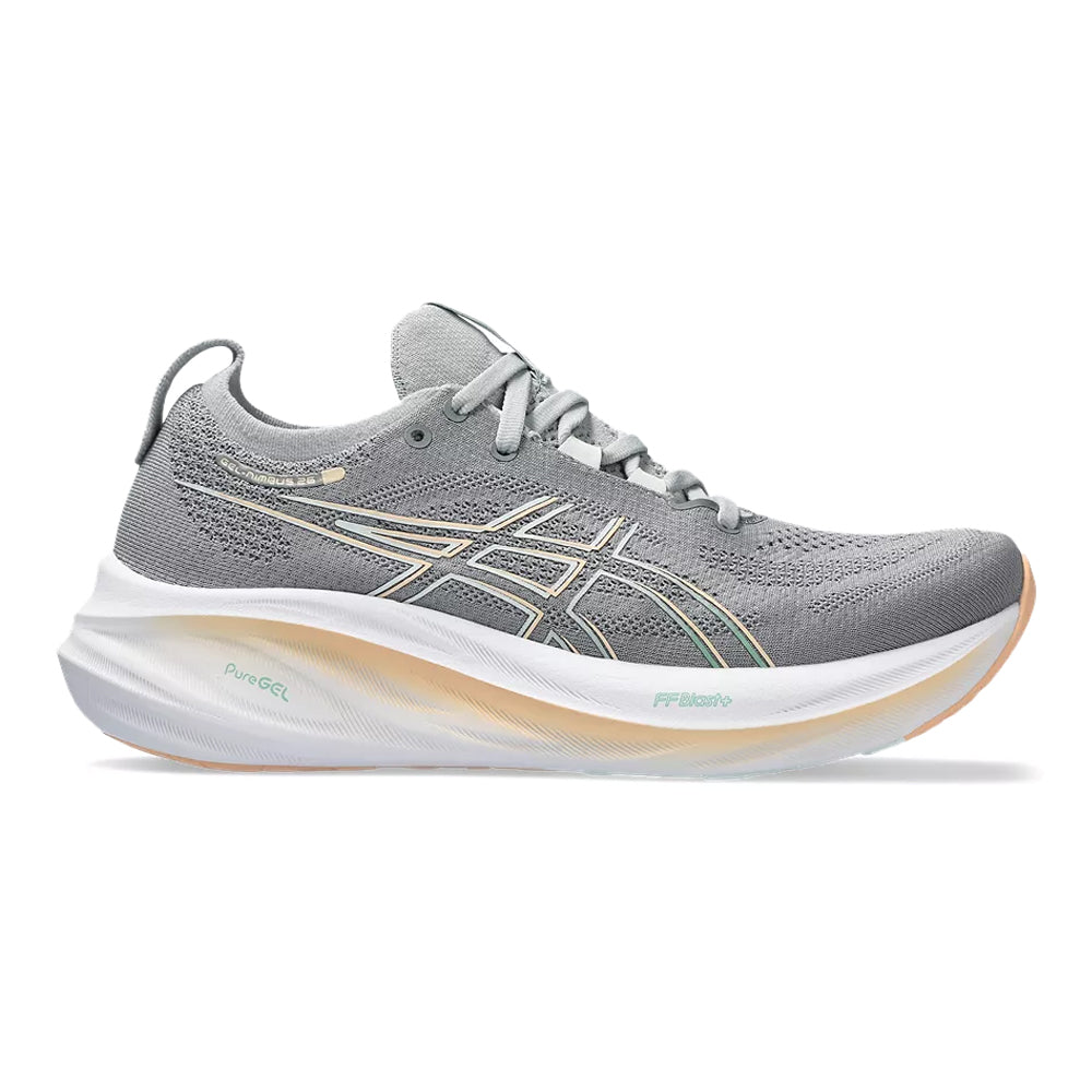 Women's Asics GEL-Nimbus 26, Sheet Rock/Pale Mint, 8.5 B Medium