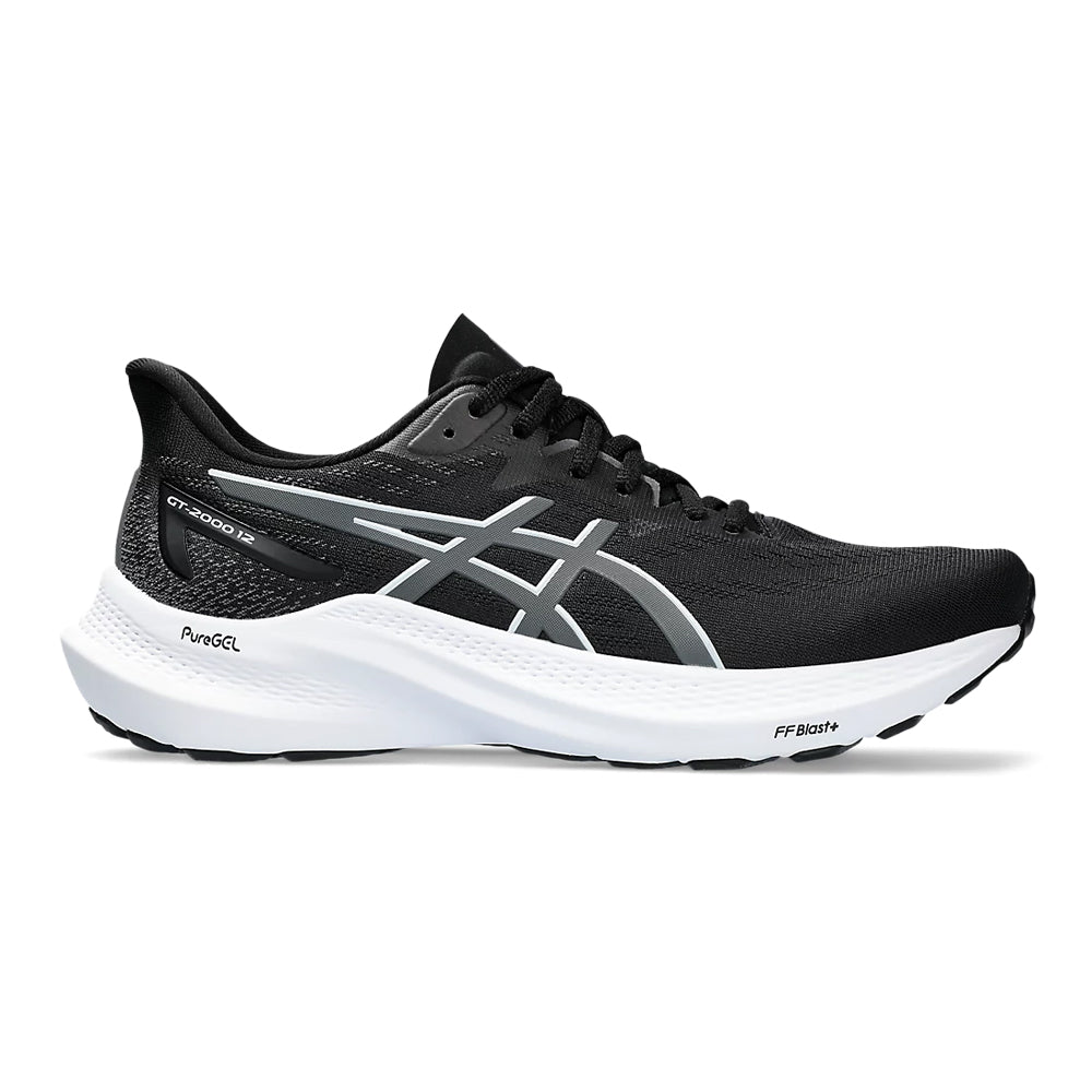 Women's Asics GT-2000 12, Black/Carrier Grey, 11 B Medium