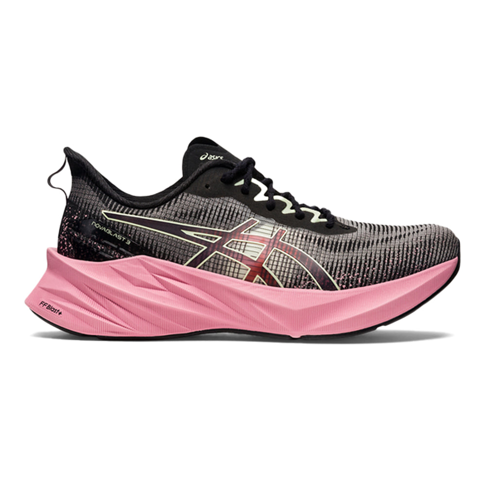 Women's Asics Novablast 3 LE, Black/Pink Rave, 8.5 B Medium