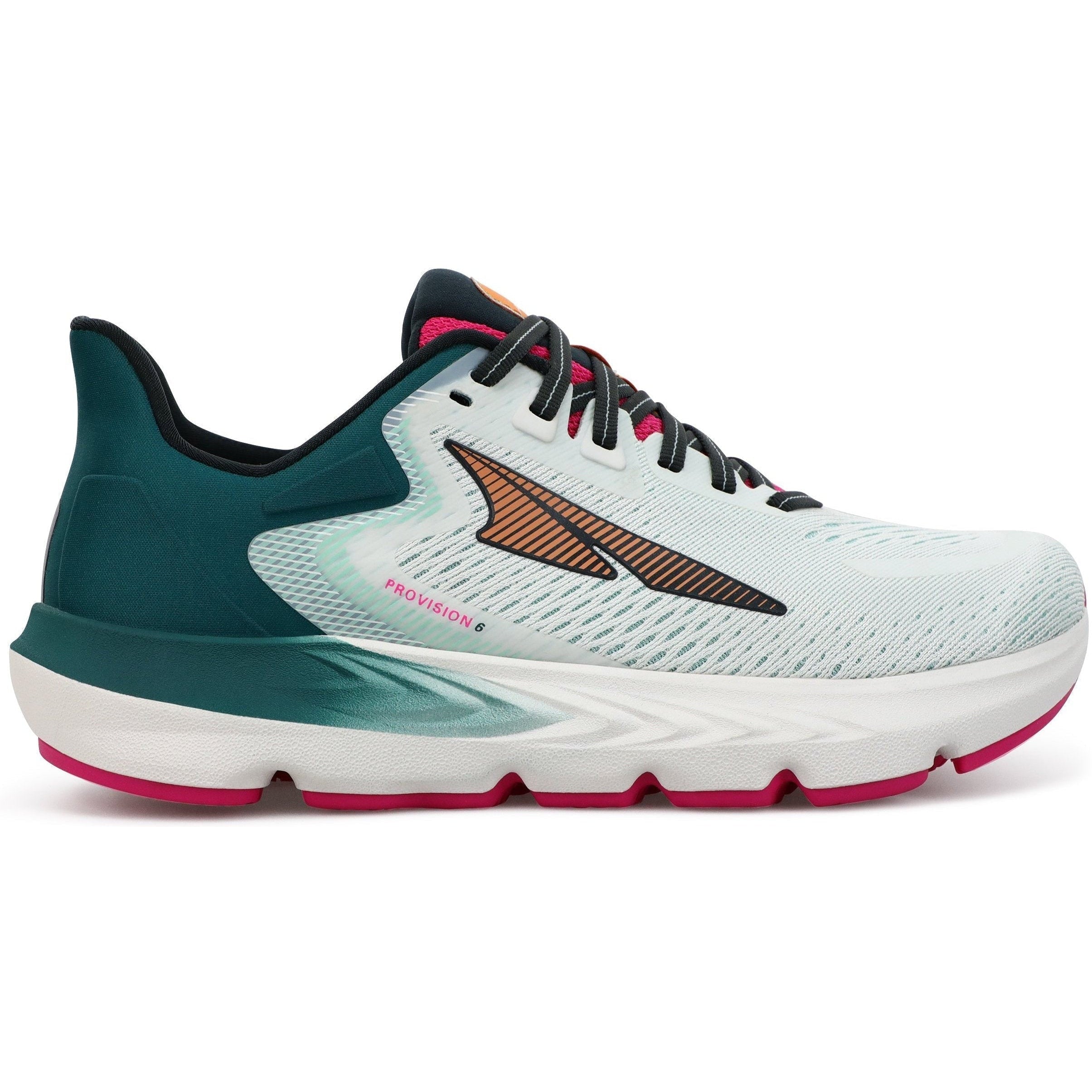 Women's Altra Provision 6, White/Green, 8 B Medium