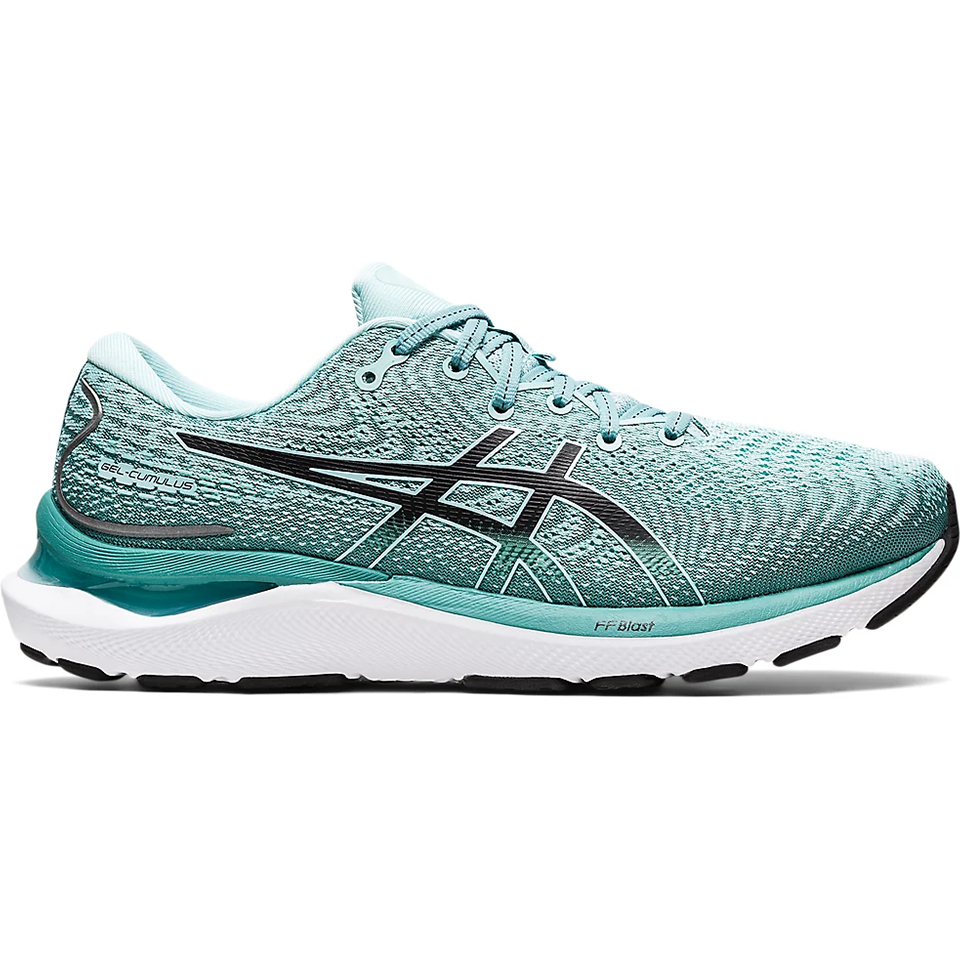 Women's Asics Gel-Cumulus 24, Oasis Green/Black, 8.5 B Medium